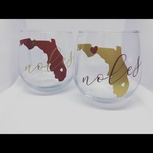 School spirit wine glasses